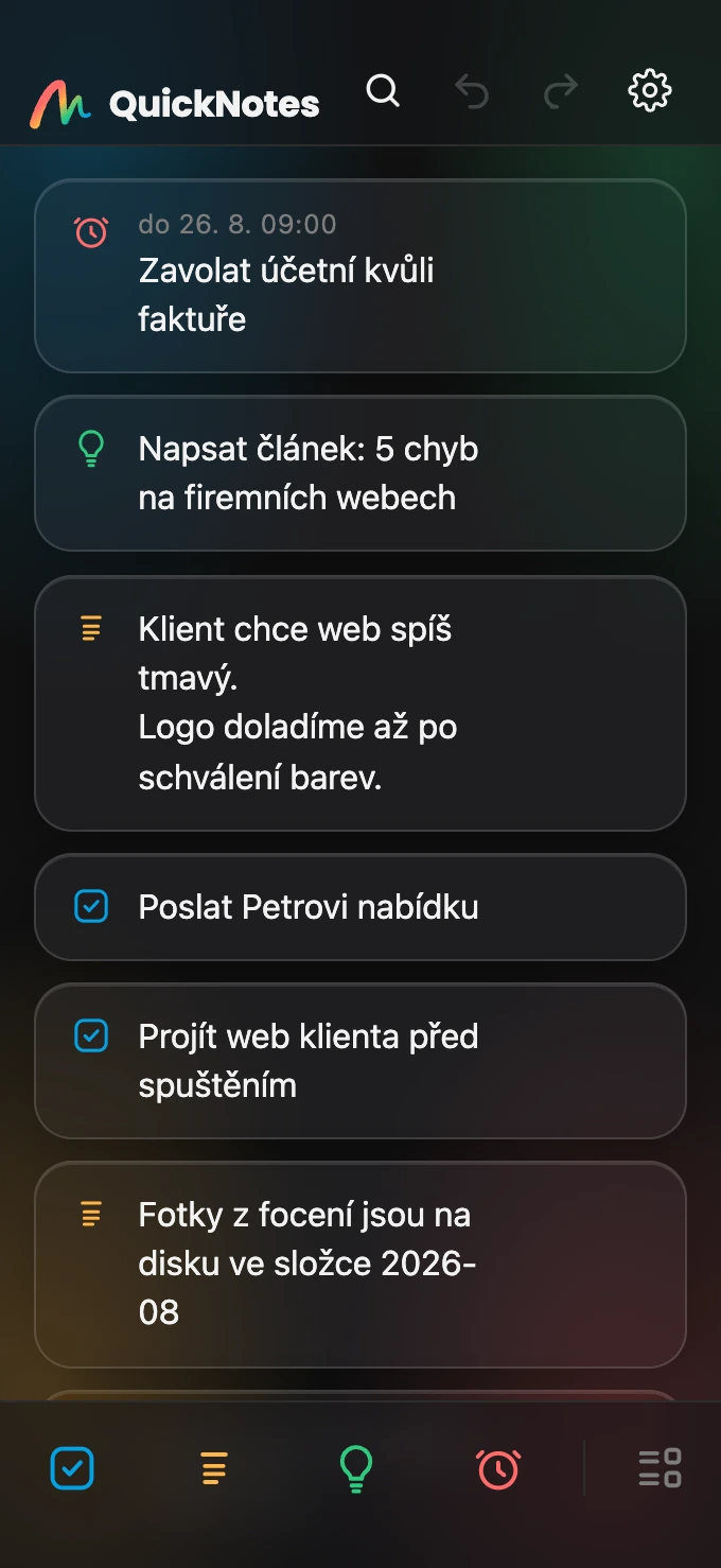 Glass look in dark mode