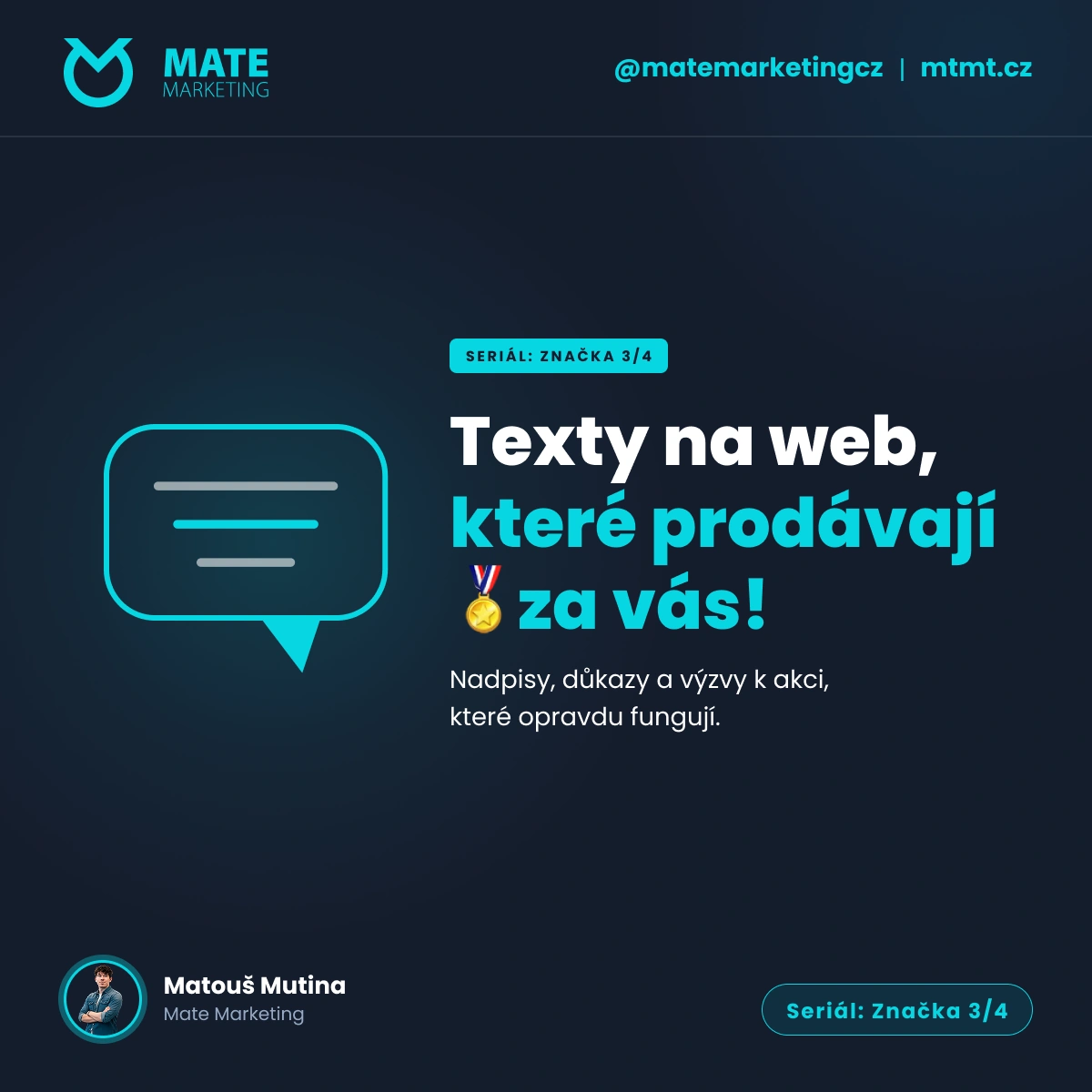 Texty na web, které prodávají - copywriting, Mate Marketing